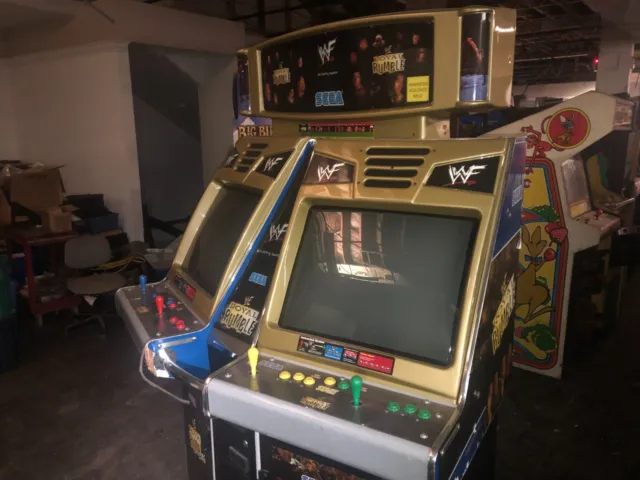 Sega WWF Royal Rumble dual side 4 player arcade game, Sega Naomi system