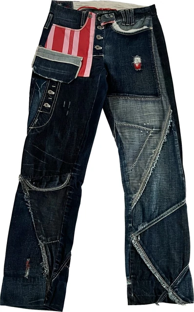 Jean Multi-Poches Boho Chic Marithé Et François Girbaud - Taille 36, Occasion Très Bon État