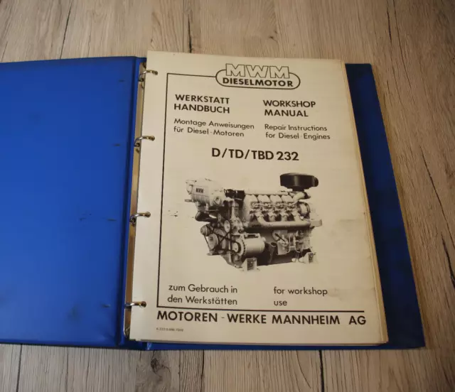 Original MWM Werkstatthandbuch D232-TD232-TBD232 Diesel-Motor 2