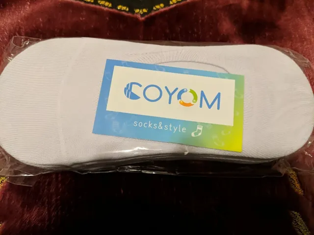 Coyom Socks & Style Womens White High Cut Cushion Liner Socks 6 pck