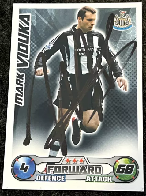 Topps Match Attax Mark Viduka Newcastle Utd Hand Signed Card Vgc