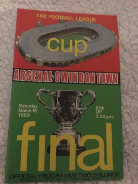 1969 Arsenal V Swindon League Cup Final