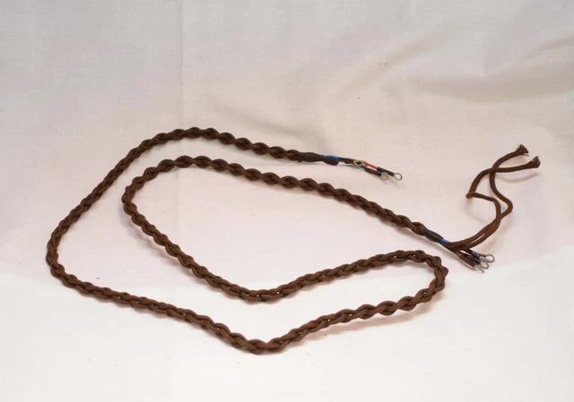 Gpo Brown Telephone Braided Handset Cord 4-Way N.o.s.