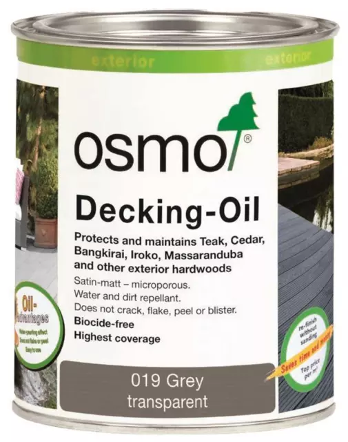 Osmo Decking Oil 019 Grey 2.5Ltr