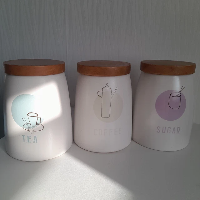 MAISON TEA COFFEE Sugar Canister Pearlized Finish 50/60sSketch