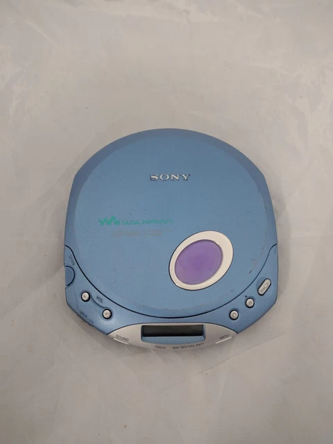 SONY WALKMAN D-E351 Portable CD Player Ice Blue/Grey ESP Max