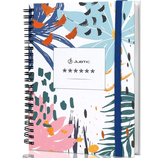 Password Book With Printed Alphabetical Tabs Spiral Bound Password Keeper