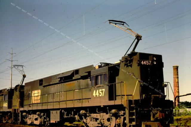 CONRAIL E44 4457 PHOTO SLIDE / pc paint AT HARRISBURG, PA