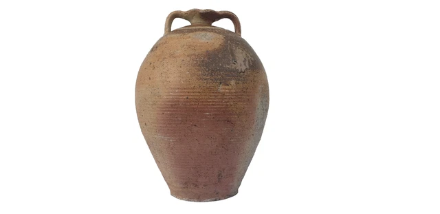 Cruche à Huile Ancienne En Terre Cuite Vernissée - XIXe Siècle - Décoration Rustique Française
