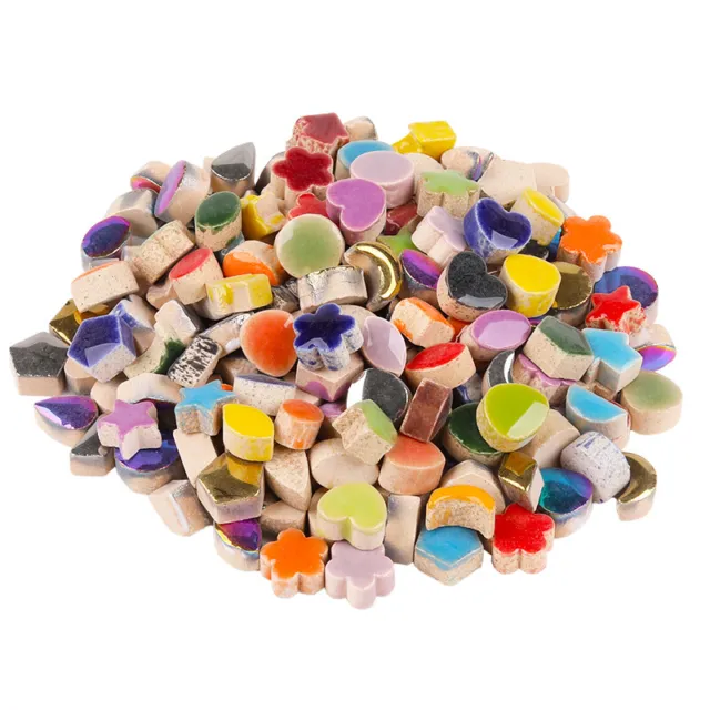 Micro Ceramic Mosaic Tiles Pieces Odd-shaped Inserts For Crafts Tessara 0.4"/1cm
