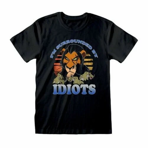 Uomo Disney il Re Leone Cicatrice Circondato Da Idioti T-Shirt - Unisex Tee