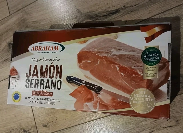 ABRAHAM &amp;JAMO SERRANO&amp;SPANISCHER Schinken in Geschenkbox /1,1kg EUR 25 ...