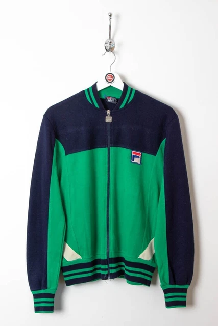FILA BJORN BORG Oceana Jacket Vintage Retro 70s 80s Navy Green