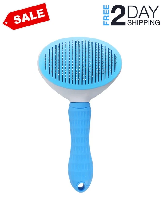 Self Cleaning Slicker Brush Comb Pet Cat Dog Hair Shedding Tangled Haired Remove