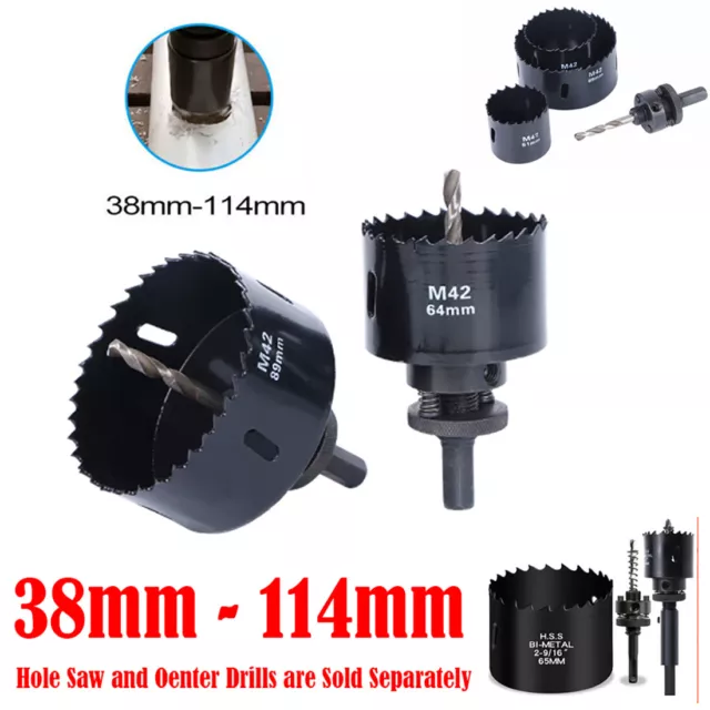 M42 Hole Saw Cutter 38 ~ 114mm Bit Bi-Metal Wood Plastic Holesaw For Iron Metal