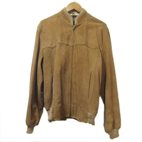 [Japan Used Fashion] Mcgregor Old Suede Jacket Sheep Leather Zip Up Camel U180 M