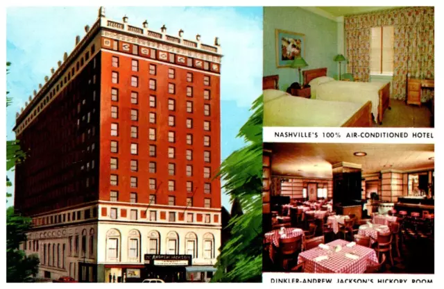 Vintage Postcard 1950's The Dinkler-Andrew Jackson Nashville Hotel Tennessee