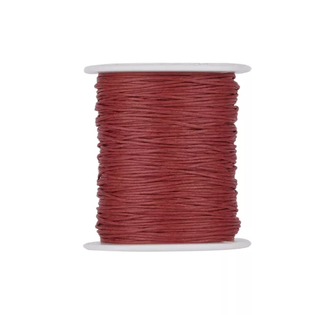 Waxed Cotton Thread Cords Red 1mm 84m/roll Jewellery Making String Thread Spool 3