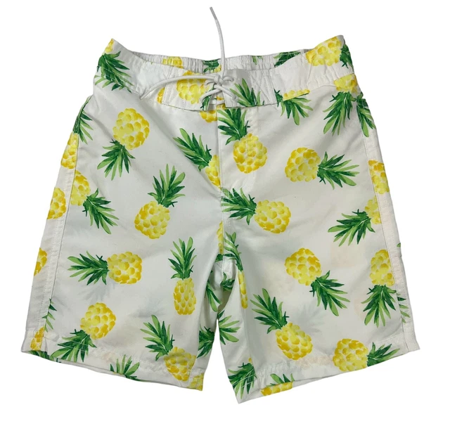 Janie and Jack Boys Pull-On Board Short Swim Trunks  Pineapple Print  Size 6