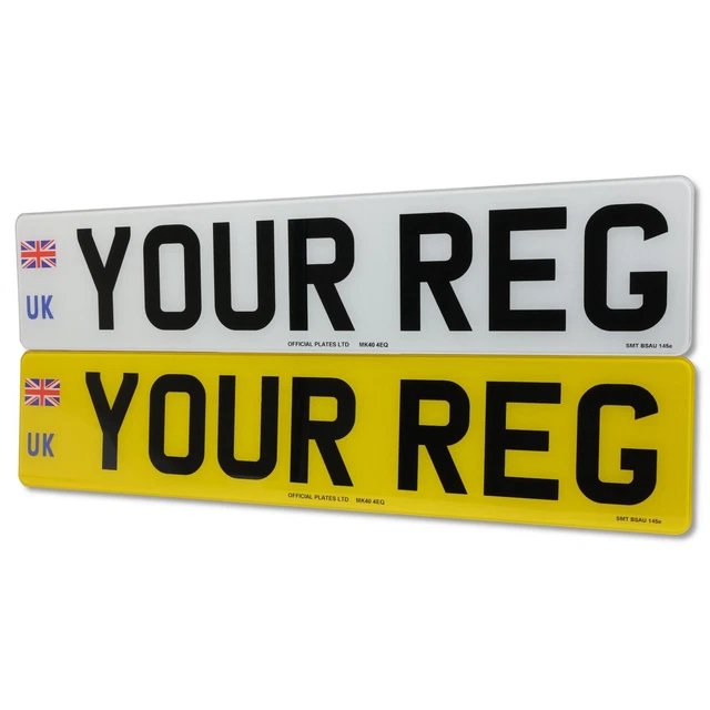UK EU PRINTED Registration Licence Number Plates (PREMIUM) Car Van