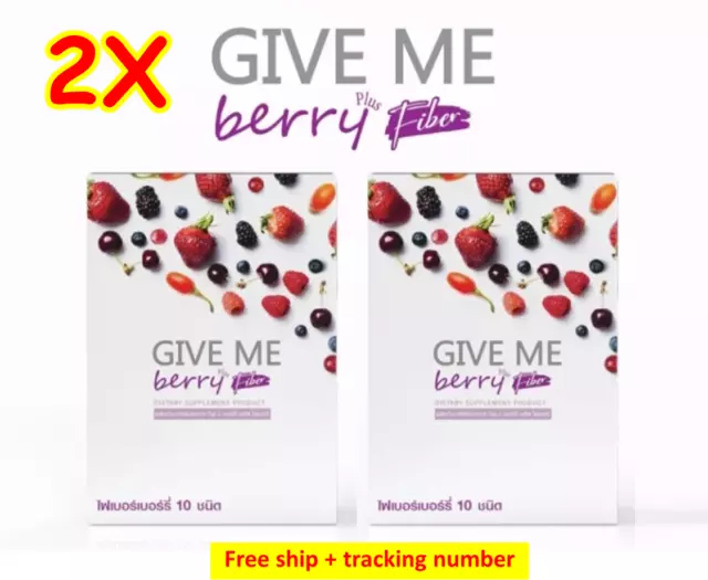 2X bebida de desintoxicación de fibra Give Me Berry suplemento dietético aclarar la piel dieta saludable