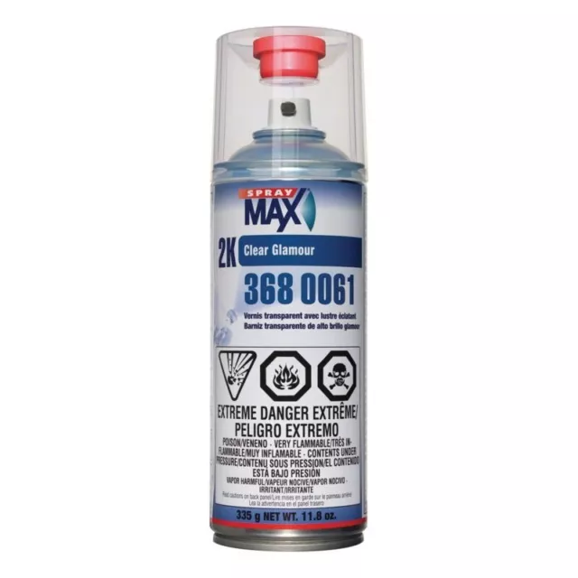 SprayMax 3680061, 2K Urethane Glamour Clear Coat, Aerosol