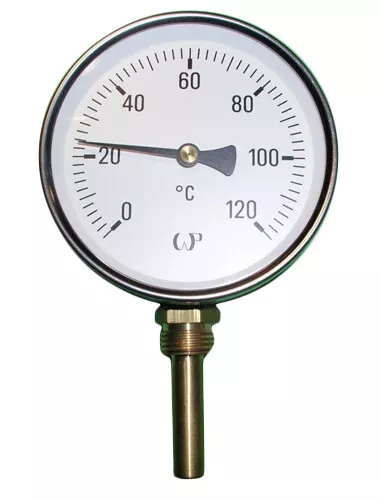 AFRISO Bimetall-Thermometer Solar BiTh 63 0/160°C 45mm 1/2 AX Kl. 2, rot