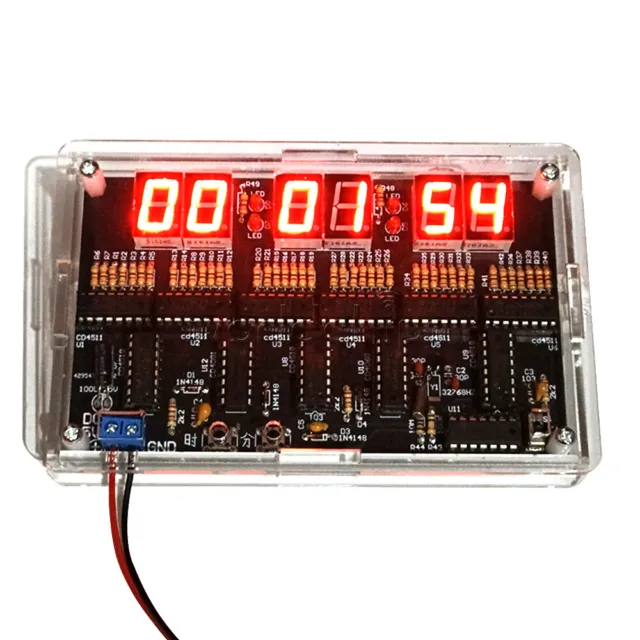 Digital Circuit Clock DIY Electronic Kit Electronic Clock Teaching Kit With Case