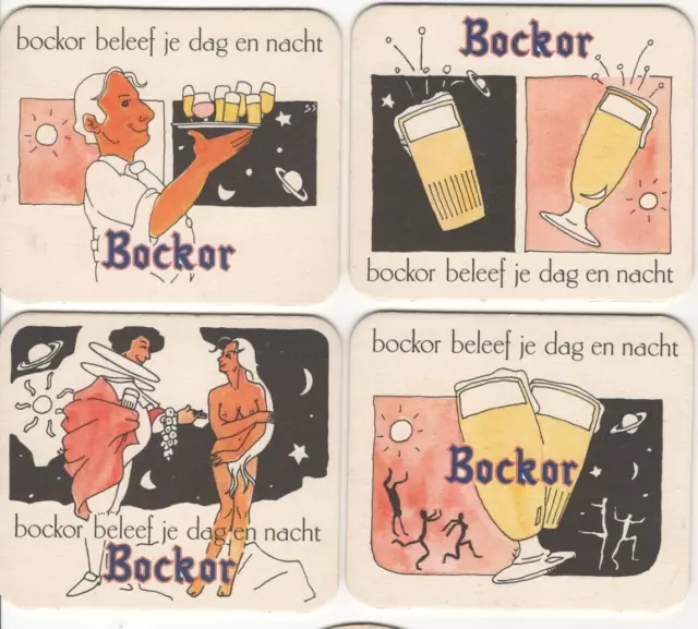 Lot de 6 sous bocks brasserie Van Der Ghinste (Bockor )