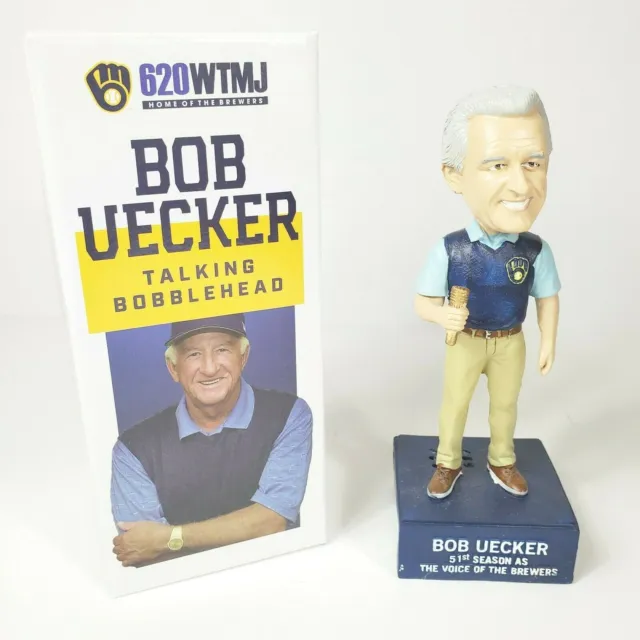 Milwaukee Brewers Bob Uecker 50th Season Talking Bobblehead 9/26 2021 SGA