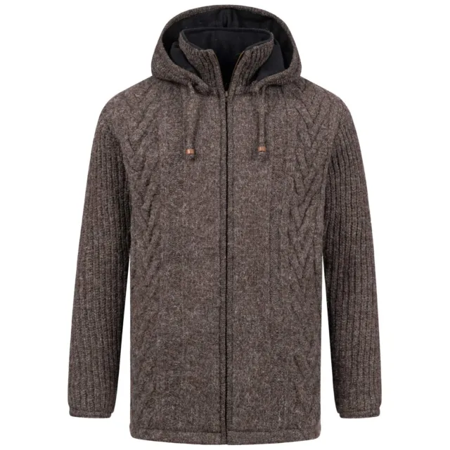 Cardigan uomo lana giacca foderata colletto giacca invernale cappotto corto cappuccio