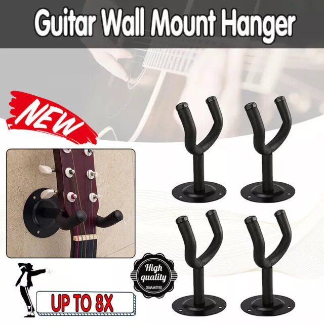 Guitar Hanger Wall Mount Holder Hook Rack Bracket Padded Instrument Display AU