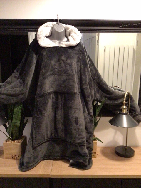 The Oddie Oversized Hoodie Hooded Adult Fleece Grey Was £89 Now £24.99 Original