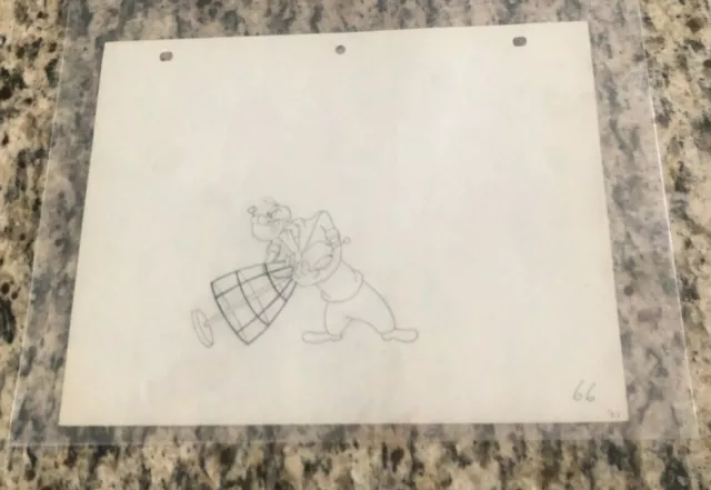 Popeye,  Max Fleischer 1930'S   PRODUCTION  CEL  PENCIL  DRAWING  81/2'' X 11''