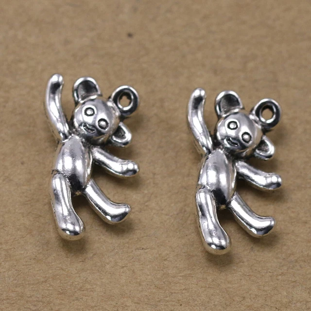 20 pièces alliage ours pendentif breloques bricolage fabrication de bijoux