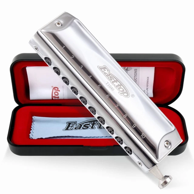 EASTTOP CHROMATIQUE HARMONICA adulte chromatique professionnel 10trous