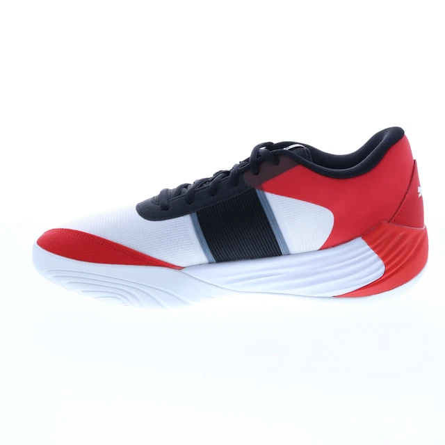 Puma Fusion Nitro Team 37703502 Mens White Canvas Athletic Running Shoes 5