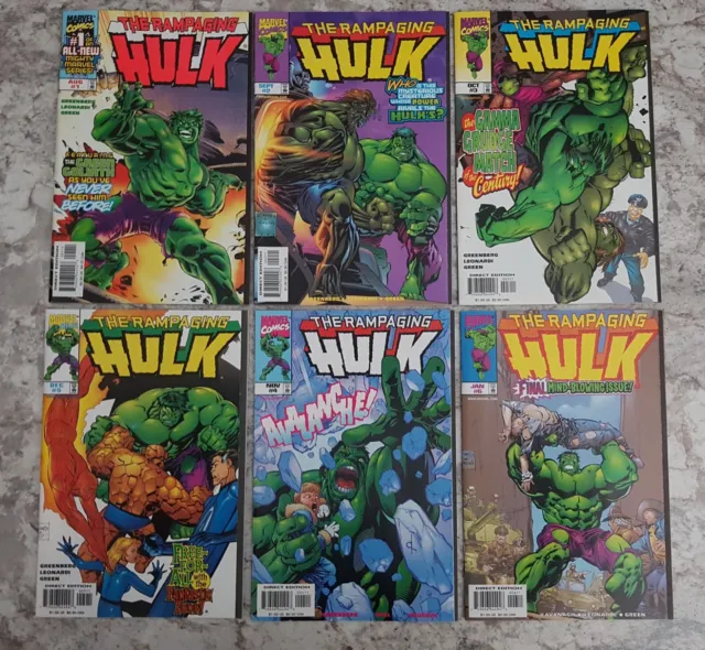 The Rampaging Hulk #1-6 HTF Full Complete Set 1999 1st Print VF/NM  Greenburg