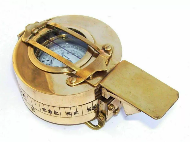 Compass Prismatic Engineering Military Brass Vintage Nautical Gift Antique Style