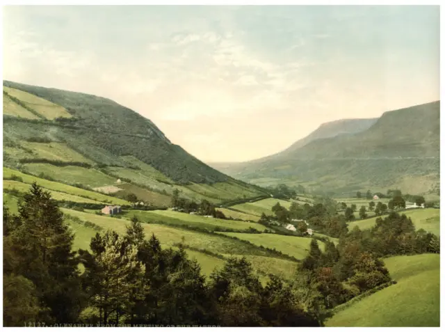 Ireland, Co. Antrim. Glenariff from the Meeting of the Waters. PZ vintage photoc