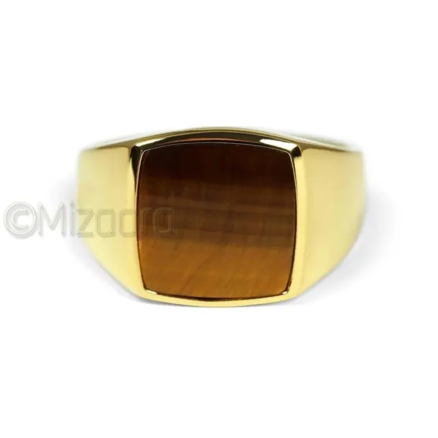 Tiger Eye Pure 925 Silver Celtic Design Yellow Gold Anniversary Mens Signet Ring