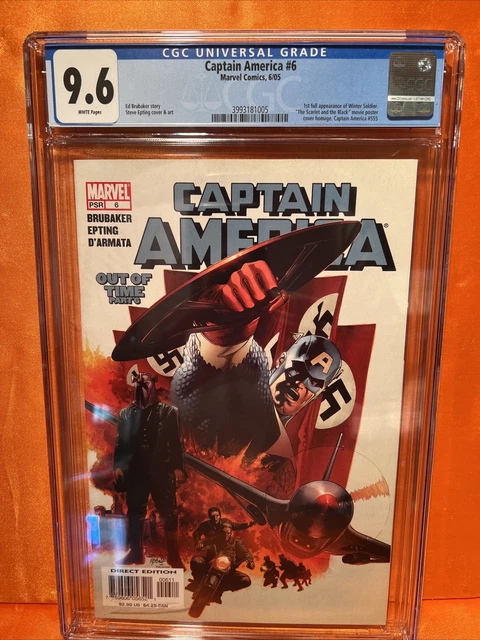 Captain America (2005) #6 CGC NM+ 9.6 White Pages 1st Appearance Winter Soldier!