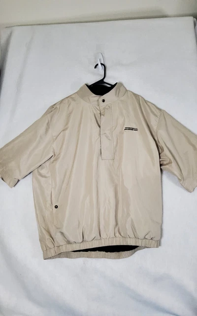 Dryjoys Windbreaker Jacket Men's Extra Large Beige Short Sleeve