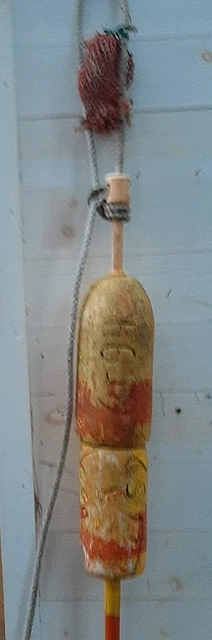 XL Double buoy! Maine vintage Lobster Trap Pot Floats with Rope!