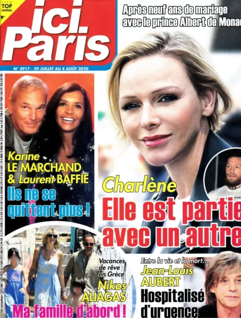 ICI PARIS. N° 3917. aout 2020. ALBERT / CHARLENE DE MONACO. AUBERT. BAFFIE.