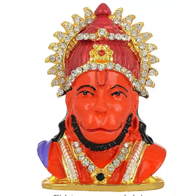 Indian Traditional Lord Hanuman Face Idol For Car Dashboard