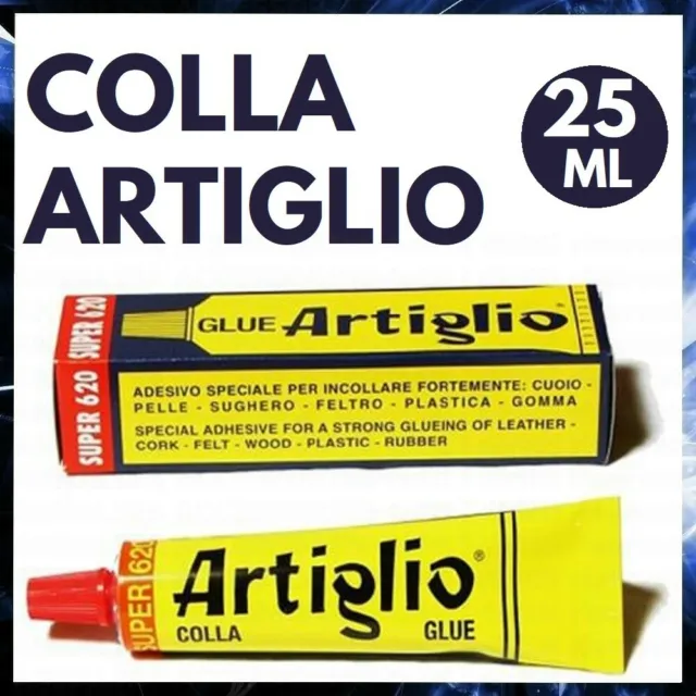 COLLA ARTIGLIO 25ml TRASPARENTE UNIVERSALE PER PELLE CUOIO GOMMA SCARPE PLASTICA