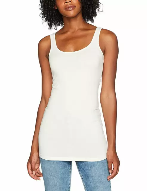 Vero Moda Damen Tank Top Lang Shirt Stretch Basic Longtop Damenshirt Ärmellos