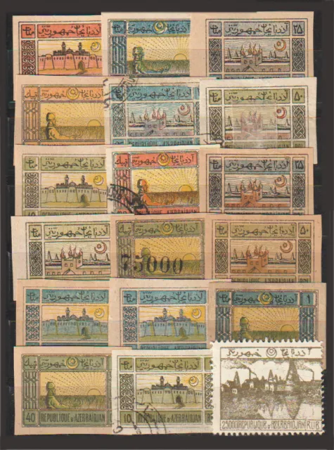 lot de timbres d'Azerbaïdjan 1919