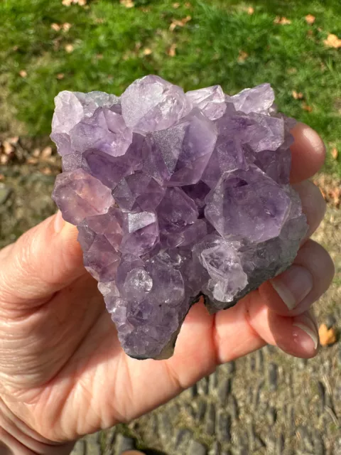 75g Natural Amethyst Cluster Quartz Crystal Geode Healing Lilac purple 2.5" x 2"
